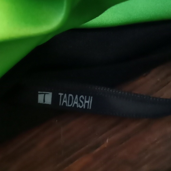 Tadashi  Shoji black with green bows and trim  sleeveless summer top. - Picture 6 of 7